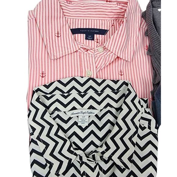 Bundle of 6 pcs Buttondown Tops AE, Loft, Ann Taylor Sz Small - Picture 4 of 10